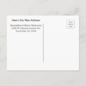 Saguaro CactusシルエットArizona Sunset Moving 案内ポストカード (裏面)