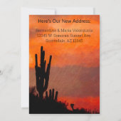 Saguaro CactusシルエットArizona Sunset Moving An 案内状 (裏面)