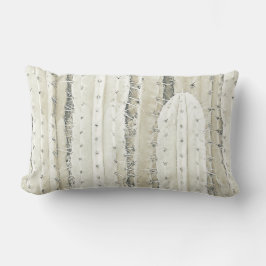 Saguaro Cactusフォトアートニュートラルカラーカッコいい ランバークッション