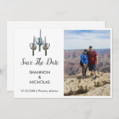 Saguaro Cactus婚約写真Save The Date セーブザデート (正面/裏面)