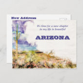 Saguaro Cactus水彩紫色の青の移動AZ ポストカード (正面/裏面)