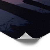 Saguaro Cactus Carnegiea gigtia)、サンセット、 ポスター (角)