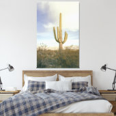 Saguaro Cactus Desert Landscape キャンバスプリント (インサイチュ (寝室))
