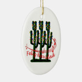 Saguaro Cactus Feliz Navidadクリスマスオーナメント セラミックオーナメント (右)