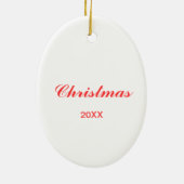 Saguaro Cactus Feliz Navidadクリスマスオーナメント セラミックオーナメント (裏面)