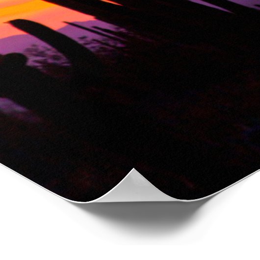 Saguaro Cactus Forest at Sunset ポスター (角)