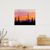 Saguaro Cactus Forest at Sunset ポスター (キッチン)