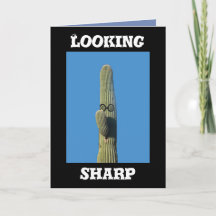 Saguaro Cactus Humorous Birthday Looking Sharp