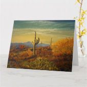 Saguaro in the Arizona Desert, by Gary Poling カード (黄色い花)