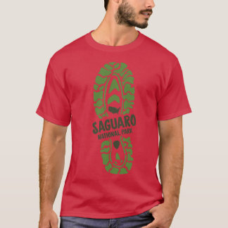 Saguaro National Park Arizona AZハイキングブーツプリント Tシャツ