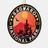 Saguaro National Park Arizona U.S. セラミックオーナメント (左)
