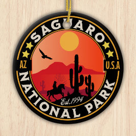 Saguaro National Park Arizona U.S. セラミックオーナメント