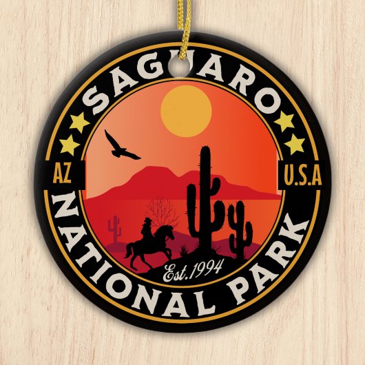 Saguaro National Park Arizona U.S. セラミックオーナメント