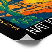 Saguaro National Park Arizona Vintage Distressed  ポスター (角)