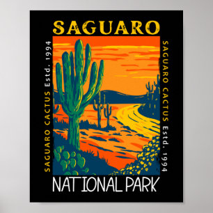 Saguaro National Park Arizona Vintage Distressed ポスター