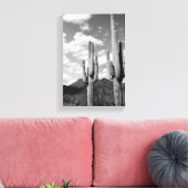 Saguaro Sentinelsフォトキャンバス（AZソノラン砂漠） キャンバスプリント (インサイチュ (リビング))