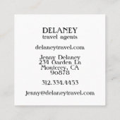 Saguaro Sunset Desert Photo Garden Cactus Travel スクエア名刺 (裏面)