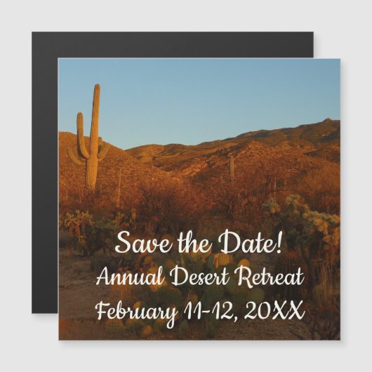 Saguaro Sunset I Arizona Desert Landscape (正面/裏面)