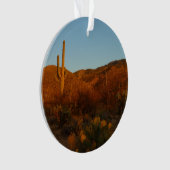 Saguaro Sunset I Arizona Desert Landscape オーナメント (正面)