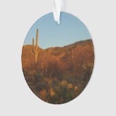 Saguaro Sunset I Arizona Desert Landscape オーナメント (正面)