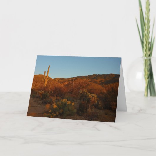 Saguaro Sunset I Arizona Desert Landscape カード (正面)