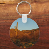 Saguaro Sunset I Arizona Desert Landscape キーホルダー (正面)