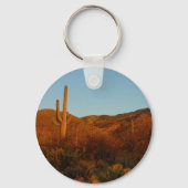 Saguaro Sunset I Arizona Desert Landscape キーホルダー (裏面)
