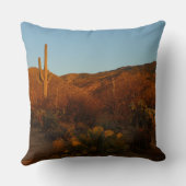 Saguaro Sunset I Arizona Desert Landscape クッション (裏面)