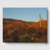 Saguaro Sunset I Arizona Desert Landscape ゲストブック (裏面)