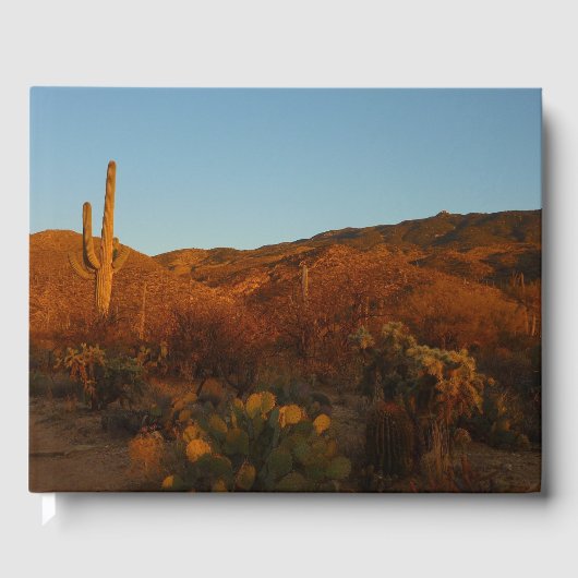 Saguaro Sunset I Arizona Desert Landscape ゲストブック (正面)