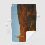 Saguaro Sunset I Arizona Desert Landscape ゴルフタオル (インサイチュ)