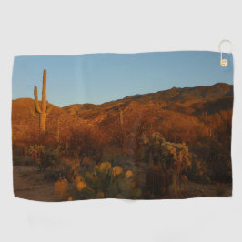 Saguaro Sunset I Arizona Desert Landscape ゴルフタオル