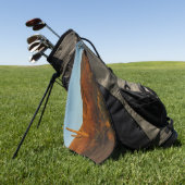 Saguaro Sunset I Arizona Desert Landscape ゴルフタオル (グリーン)