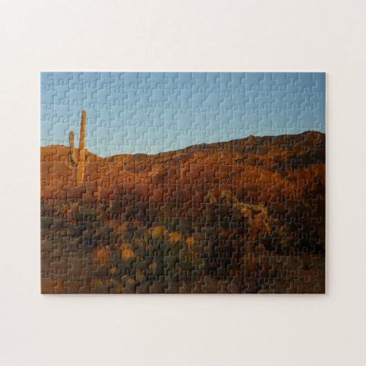Saguaro Sunset I Arizona Desert Landscape ジグソーパズル (横)