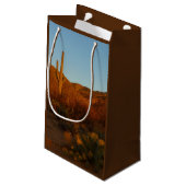 Saguaro Sunset I Arizona Desert Landscape スモールペーパーバッグ (裏面アングル)