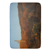 Saguaro Sunset I Arizona Desert Landscape バスマット (正面縦)