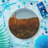 Saguaro Sunset I Arizona Desert Landscape ペーパープレート (パーティー)