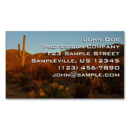 Saguaro Sunset I Arizona Desert Landscape マグネット名刺