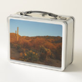 Saguaro Sunset I Arizona Desert Landscape メタルランチボックス (裏面)