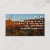 Saguaro Sunset I Arizona Desert Landscape 名刺 (正面)