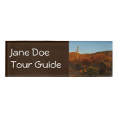 Saguaro Sunset I Arizona Desert Landscape 名札 (正面)