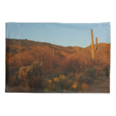Saguaro Sunset I Arizona Desert Landscape 枕カバー (裏面)
