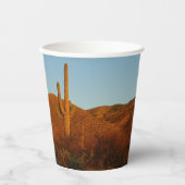 Saguaro Sunset I Arizona Desert Landscape 紙コップ (正面)