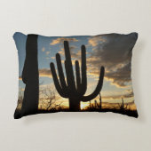 Saguaro Sunset IIアリゾナ砂漠の風景 アクセントクッション (正面)
