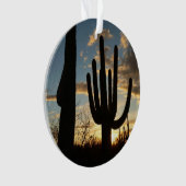 Saguaro Sunset IIアリゾナ砂漠の風景 オーナメント (正面)
