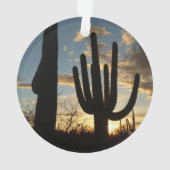 Saguaro Sunset IIアリゾナ砂漠の風景 オーナメント (裏面)