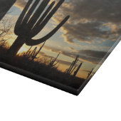 Saguaro Sunset IIアリゾナ砂漠の風景 カッティングボード (角)