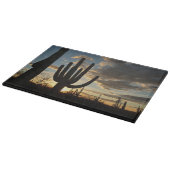 Saguaro Sunset IIアリゾナ砂漠の風景 カッティングボード (角)