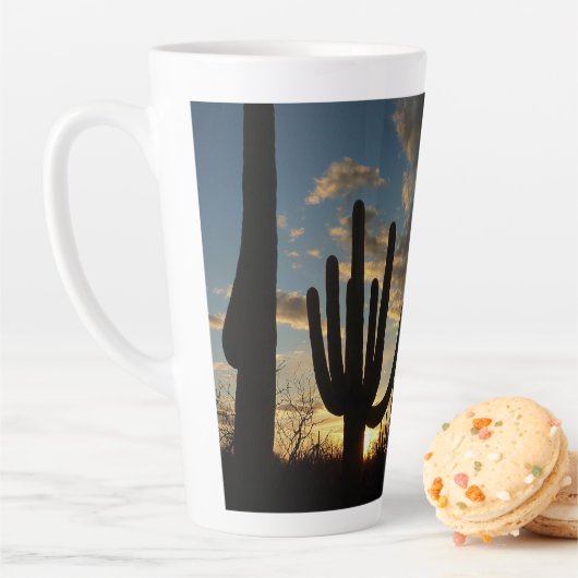 Saguaro Sunset IIアリゾナ砂漠の風景 カフェラテマグ (インサイチュ)