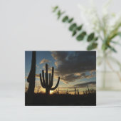 Saguaro Sunset IIアリゾナ砂漠の風景 カード (スタンド正面)